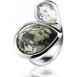 Zinzi ezüst gyűrű, csepp alakú kővel